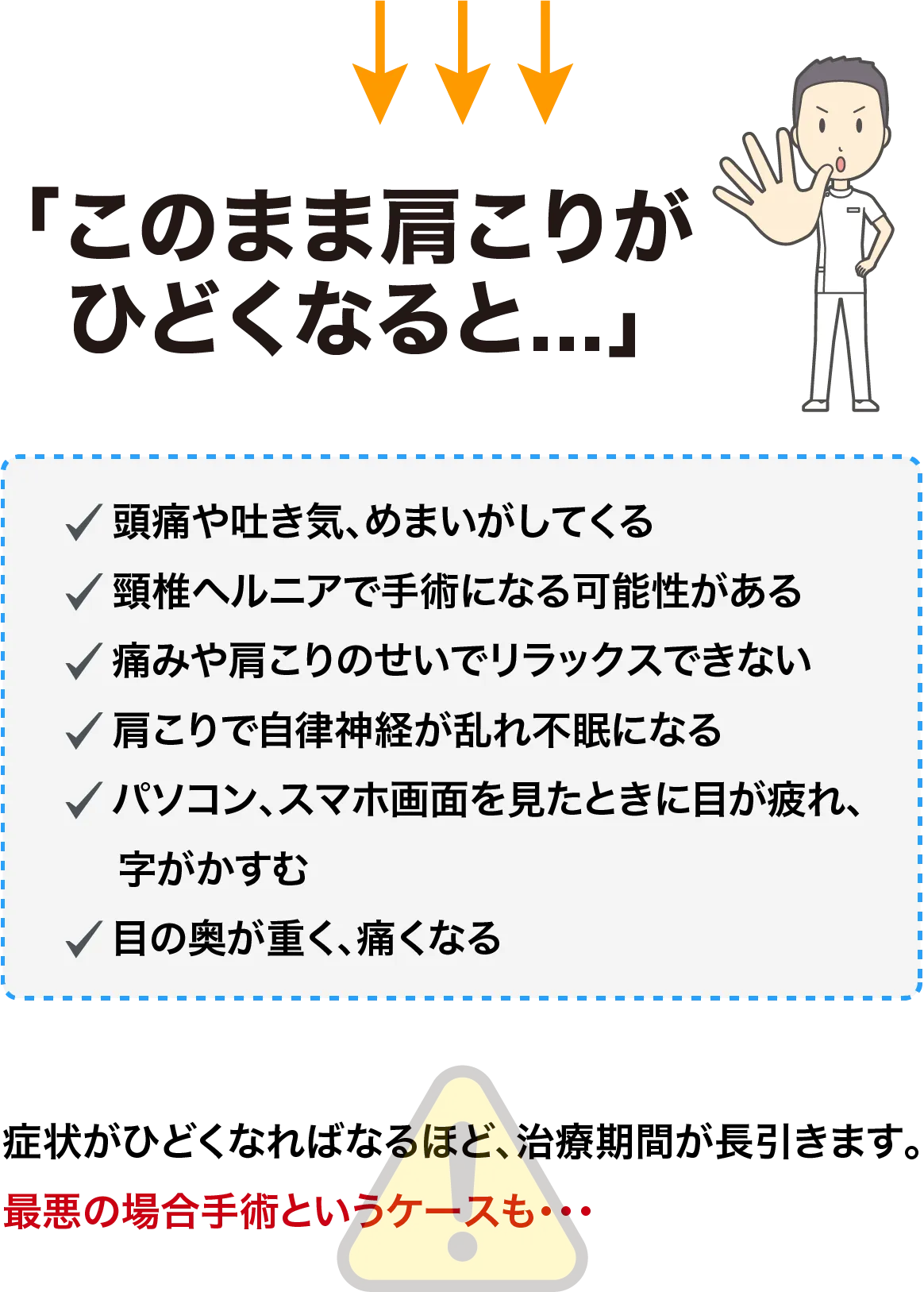 このような症状が出て3日以上経っている方は要注意です!